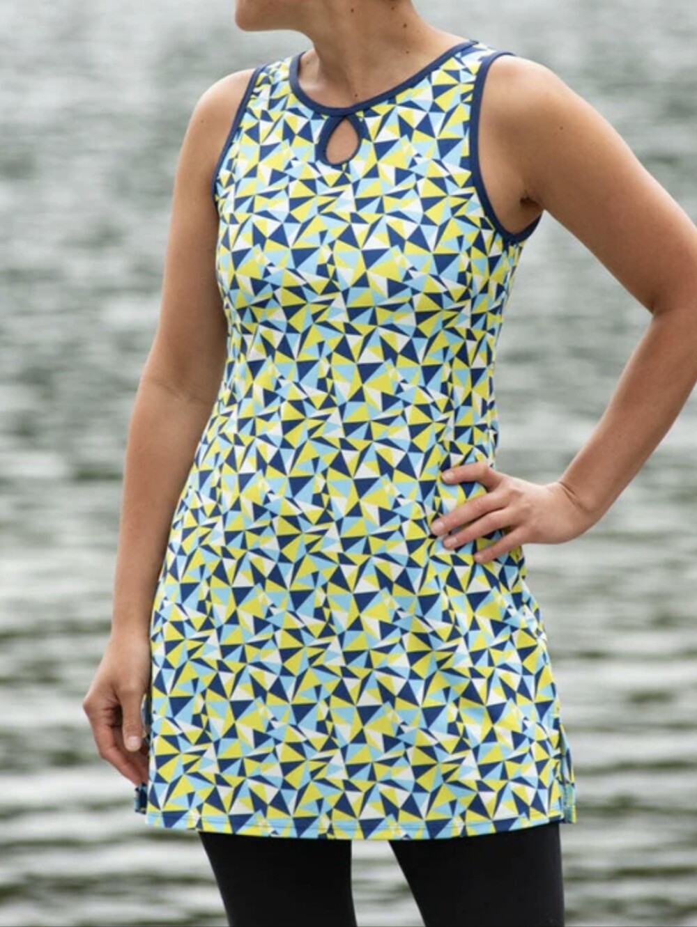 Nuu Muu The Original "Circles" Sleeveless Geometric Print Active Dress - Size L - Picture 12 of 13